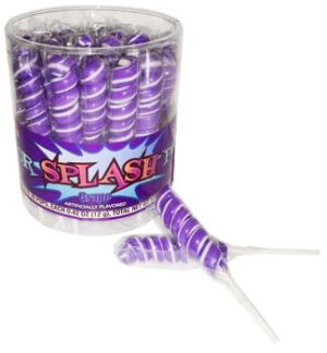 Albert's Splash Pops Purple Grape Lollipops 30ct Tub
